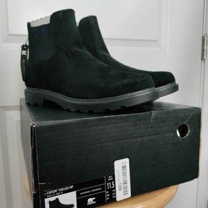 Sorel Men's Carson Chelsea boot, 11.5, waterproof suede, NEW with box
